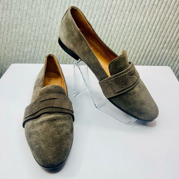 Frye Shoes - Frye Slip On Loafers Grey Suede